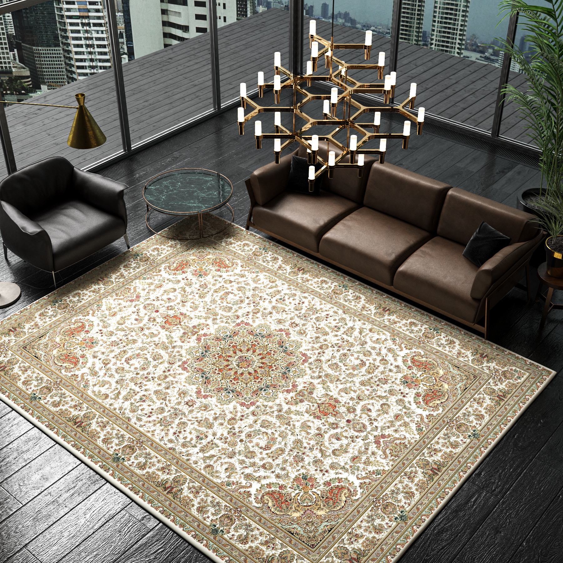 Features of first-class machine-made carpets