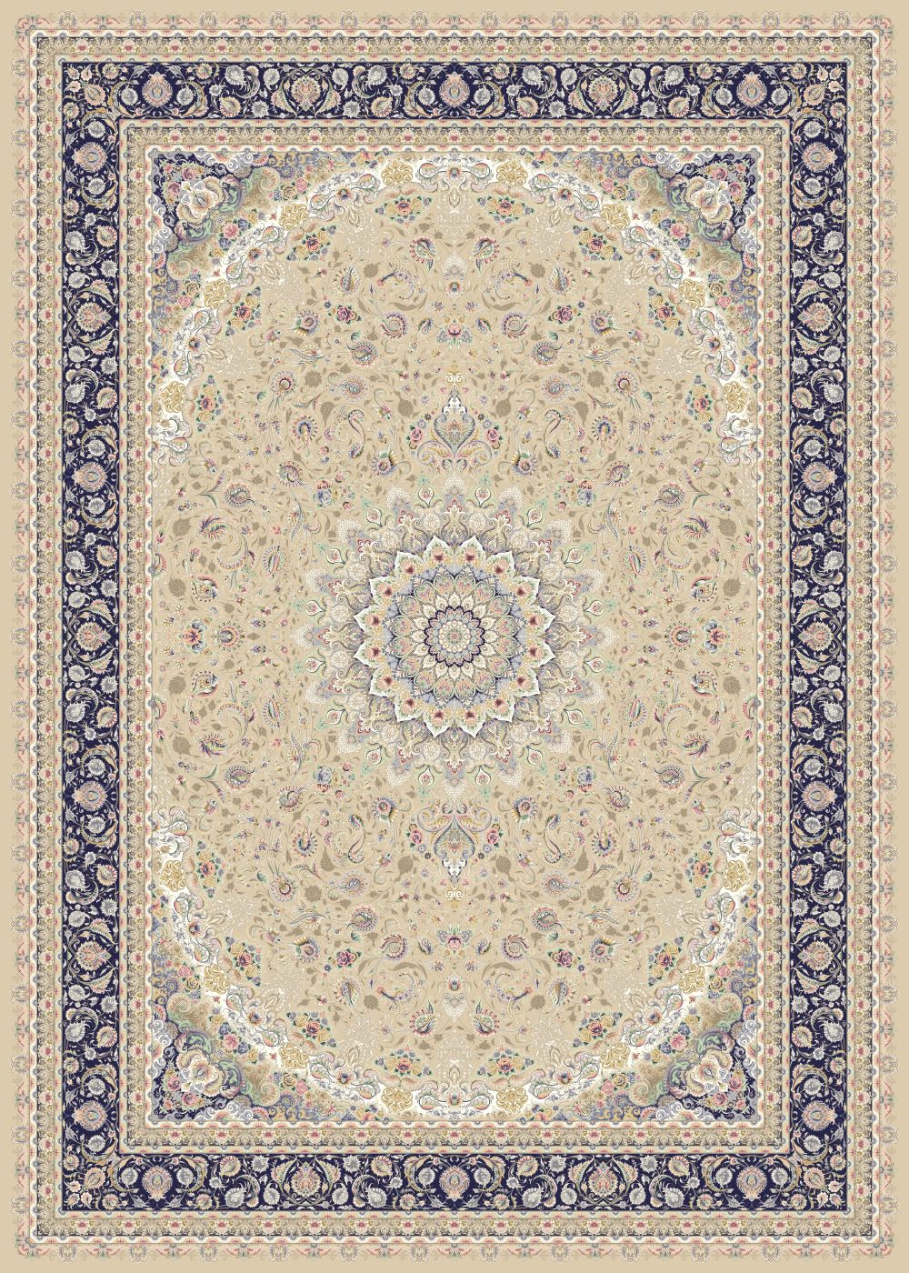 طرح 814007H رنگ کرم