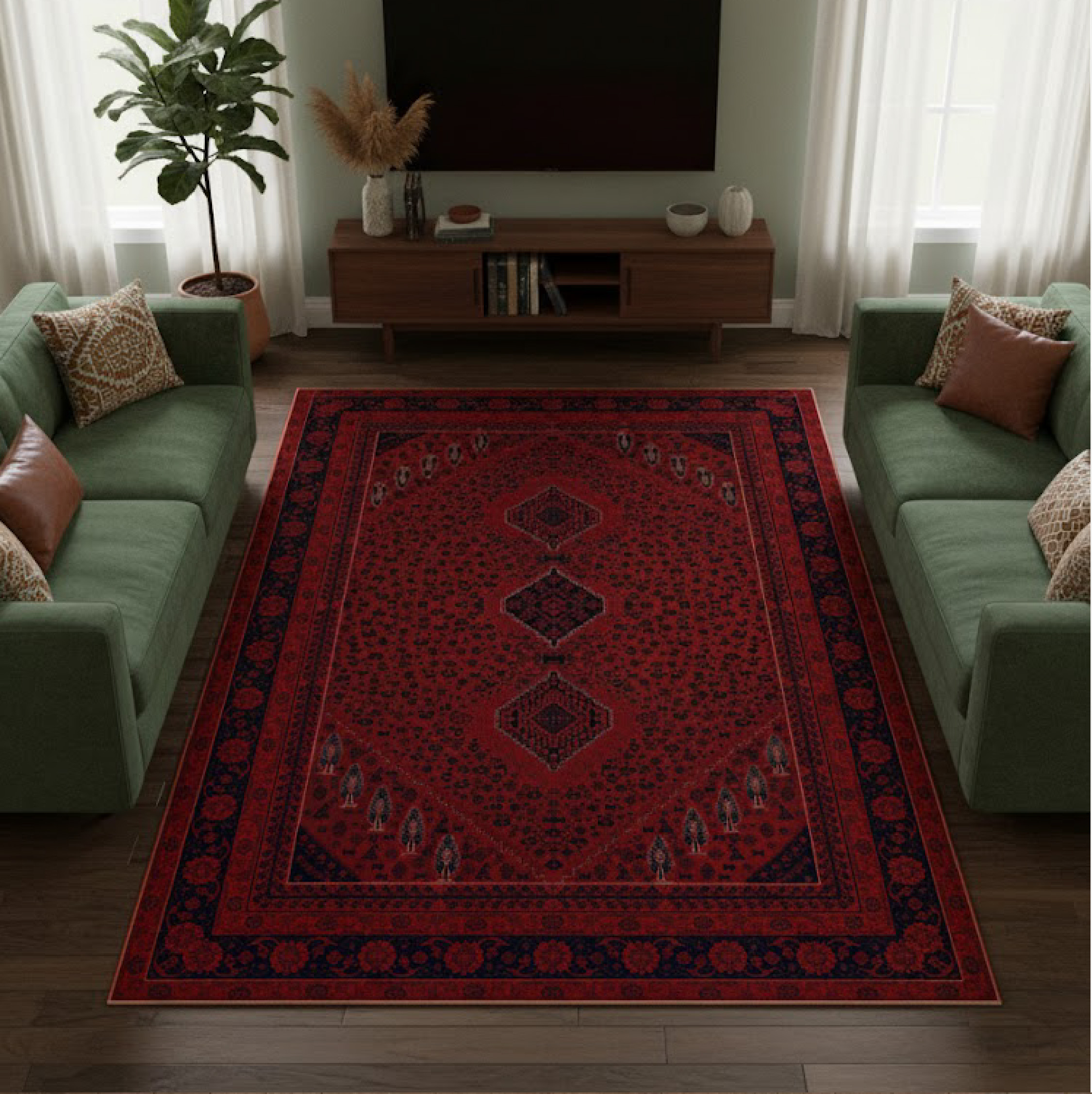 فرش اکریلیک - 700شانه - 8 رنگ -تراکم 2100